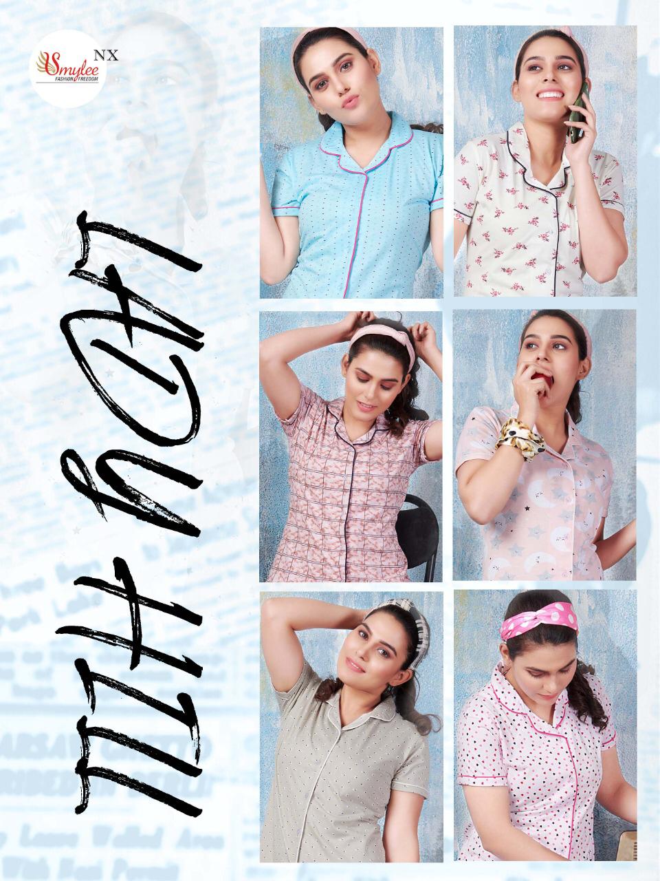 Smylee Lady Hill Sinker Hosiery  Latest Exclusive Comfortable Cotton With Super Fine Stitching Night Suits Collection 
